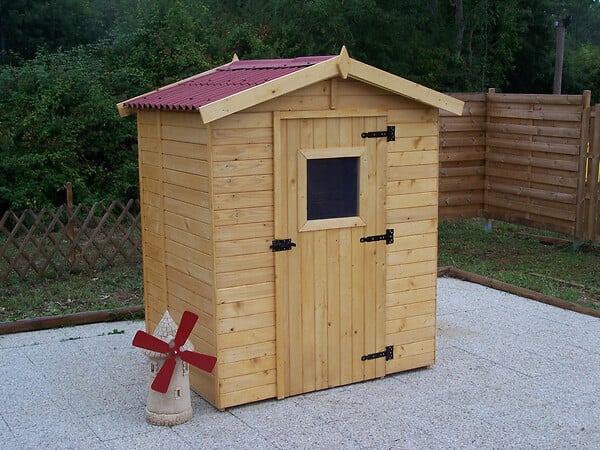HABRITA - Abri de jardin bois - L.180xH.204xP.145cm - large