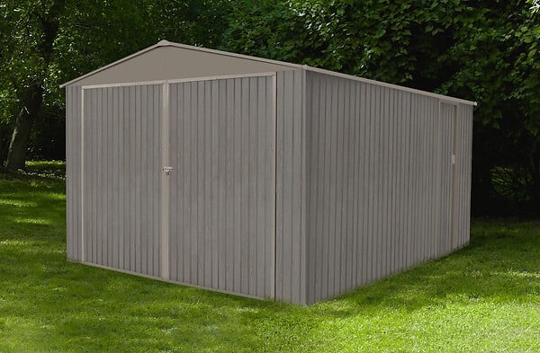 CHALET & JARDIN - Garage en acier aspect bois vieilli - L.380xP.480xH.232cm - large