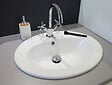 LT AQUA + - Vasque ovale encastrée porcelaine ZOE - Blanc - 41cm - vignette