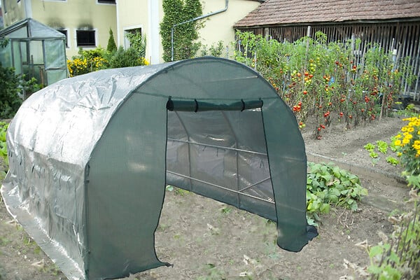 HABRITA - Serre tunnel acier galvanisé - Vert - 18m² - L.3xl.6xH.2,25m - large