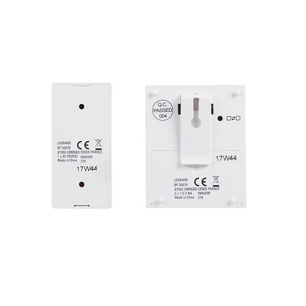 LEGRAND - Kit carillon radio sans fil - 32 mélodies - Blanc - 50 m portée - large