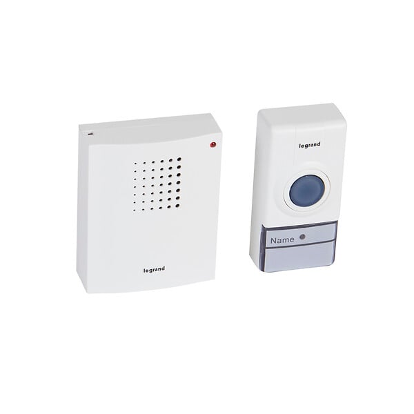 LEGRAND - Kit carillon radio sans fil - 32 mélodies - Blanc - 50 m portée - large