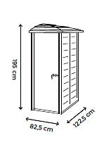 HABRITA - Abri jardin résine EVO 100.1 - Beige - L.88xP.132xH.195cm - large