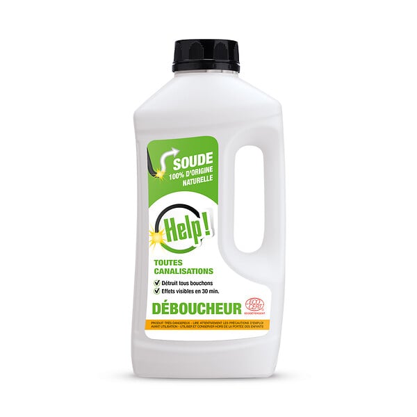 HELP - Déboucheur canalisation soude naturelle - Ecocert - 1L - large