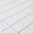 U-TILE - Mosaïque en solid surface 100 x 50 cm - carreau 5 x 5 cm blanc pur lisse - vignette