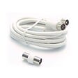 ASTRELL - Câble TV coaxial 9.52mm mâle-femelle 3m + adaptateur - vignette