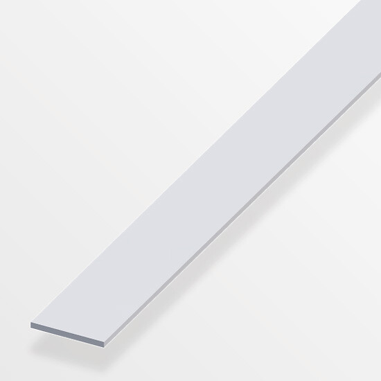 ALFER - Plat 30mm aluminium anodisé argent 1m - large