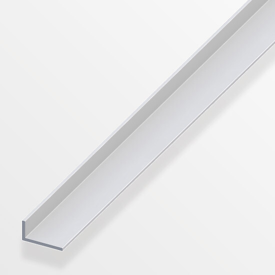 ALFER - Cornière inégale aluminium anodisé argent 20x10mmx1m - large