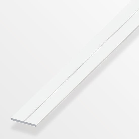 ALFER - Plat 29.5mm PVC blanc 1m - large