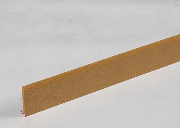 AJ TIMBER - Lot de 5 plinthes MDF revêtu hêtre - L.2000xl.68xEp.9mm - large