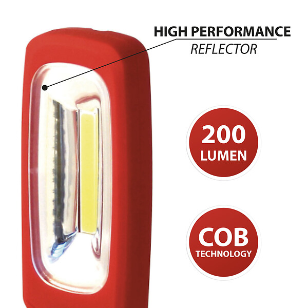 VELAMP - Lampe de travail COB LED - 3W - 200 lumens - large
