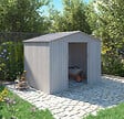 CHALET & JARDIN - Abri métal SU 4.29 - Gris bois vieilli - L.261xP.181xH.198cm - vignette