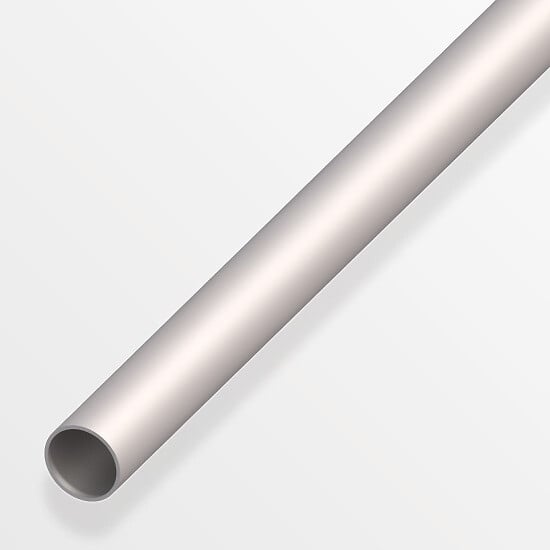 ALFER - Tube rond profilé à froid 12mm acier gris acier 1m - large