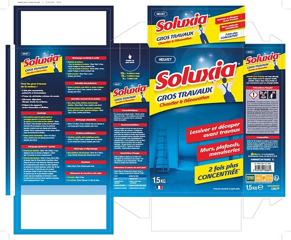 SOLUXIA - Lessive Gros Travaux poudre - 1,5kg - large
