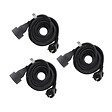ZENITECH - Lot de 3 prolongateurs 16A HO5VV-F 3G1,5mm² - Noir 3m - Zenitech - vignette