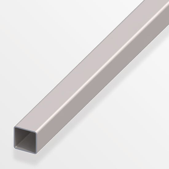ALFER - Tube carré profilé à froid 20x20mm acier gris 1m - large