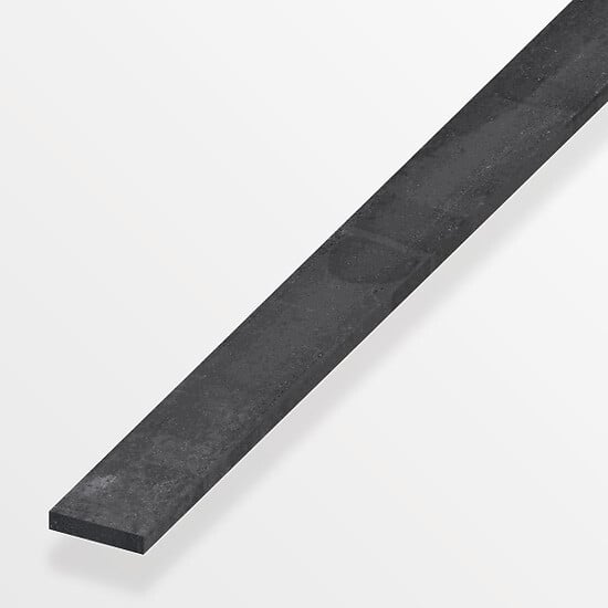 ALFER - Plat 30x4mm acier laminé à chaud gris acier 2m - large