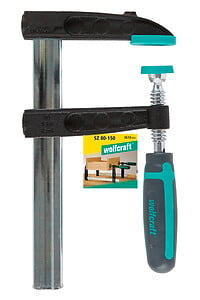 WOLFCRAFT - Serre-joint à vis - Rail acier galvanisé - 120-300mm - large