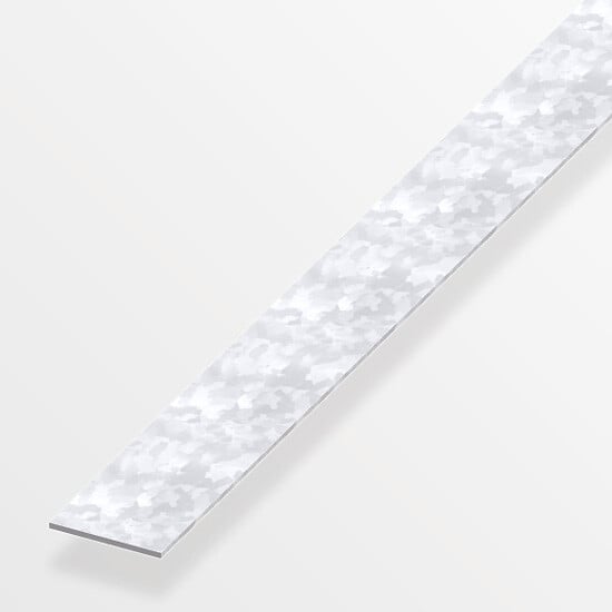 ALFER - Plat profilé à froid 35.5mm acier zingué 1m - large