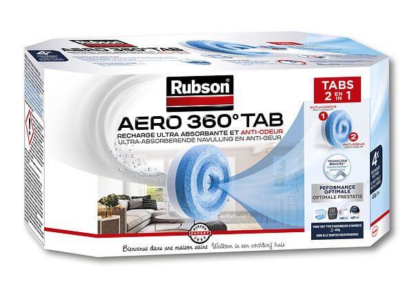 RUBSON - Absorbeur AERO 360 Recharge Neutre Lot de 4 - large