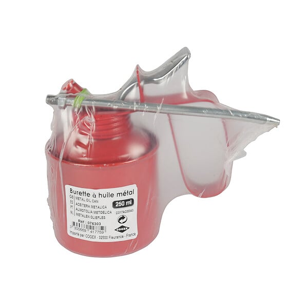 COGEX - Burette à huile métal - 250ml - Bec fixe chromé - large
