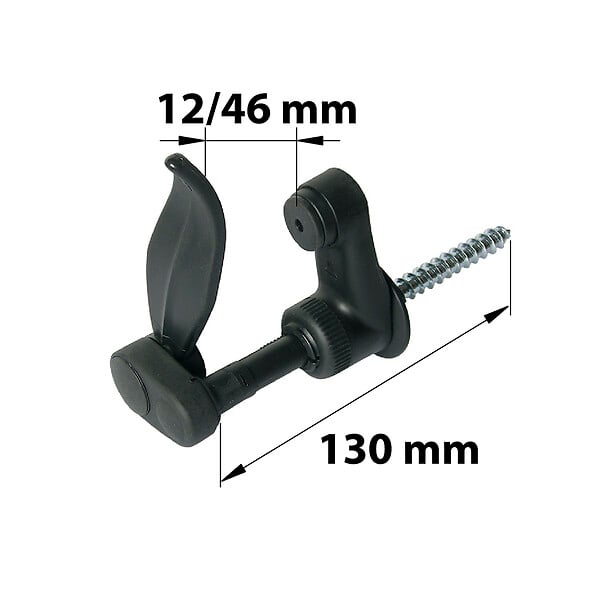 AFBAT - Arrêt de volet à visser Longueur 130mm composite noir - large