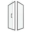 AURLANE - Porte de douche Pivotante et retour 80x80x200 - Profilés noir mat - CRUSH PIVOTANTE - vignette