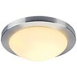 SLV - MELAN plafonnier, rond, alu brossé, verre satiné, E27, max. 60W - vignette