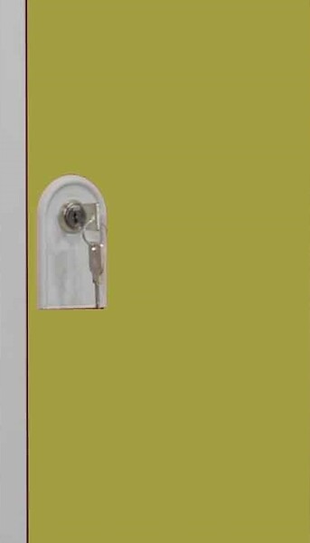 P.HENRY - Vestiaire métallique 2 cases - Gris perle et anis - H.180cm - large