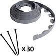 GT MARKET - Bordure de jardin flexible grise - 4 cm x 10 mètres avec 30 piquets d'ancrage - vignette