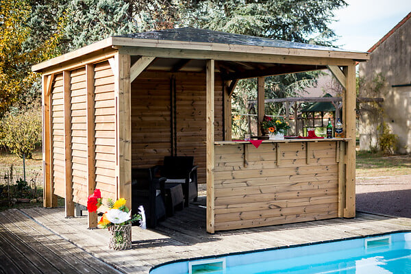 HABRITA - Pool house Blueterm 14.36m2 - Bois - large