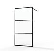 KINDFORD - Paroi industrielle - 3 vantaux - Noir - Mat - 120x195 cm - vignette