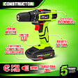 CONSTRUCTOR - Perceuse visseuse 20V lithium-2 batteries - Chargeur rapide - vignette