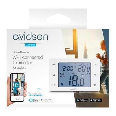 AVIDSEN - Thermostat filaire WiFi programmable - HomeFlow W - Blanc - large