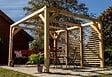 HABRITA - Auvent Veneto en bois Douglas - L.360xH.217xP.340cm - vignette