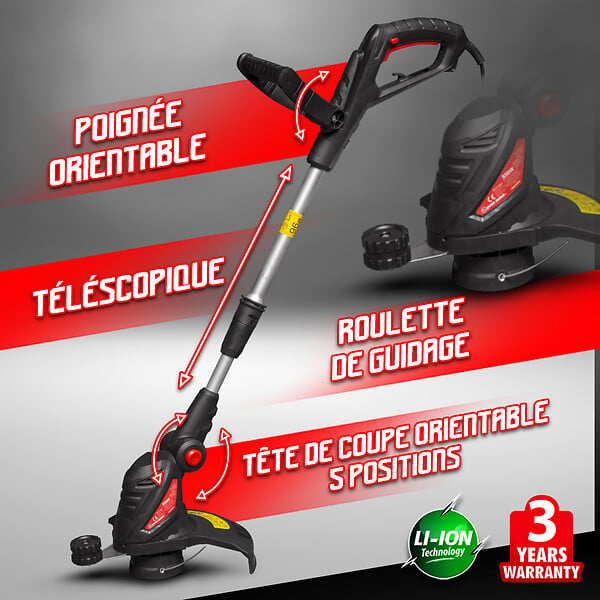 ELEM GARDEN TECHNIC - Coupe bordures électrique 550W - 30CM - large
