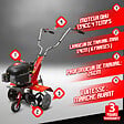ELEM GARDEN TECHNIC - Motobineuse thermique 139CC - 6 fraises - vignette