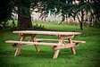 HABRITA - Table de jardin en bois fixe Munich – H.75xL.190xP.162cm - vignette