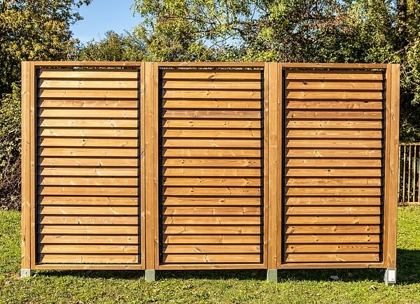 HABRITA - Panneau brise vue - Bois - l100xH200cm - large