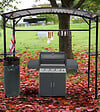 HABRITA - Carport barbecue acier - Gris anthracite - L.250xP.135xH.224 - vignette