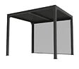 HABRITA - Pergola bioclimatique alu - Gris anthracite - L.300xl.240cm - vignette
