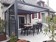 HABRITA - Pergola bioclimatique alu - Gris anthracite - L.360xl.300cm - vignette