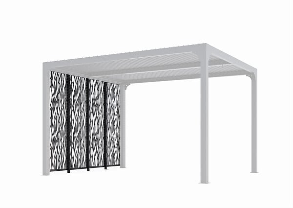 HABRITA - Panneaux moucharabieh acier - Anthracite - L.300xH.213cm - large