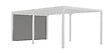 HABRITA - Rideau pour pergola PVC - Gris clair - L.340xH.220cm - vignette