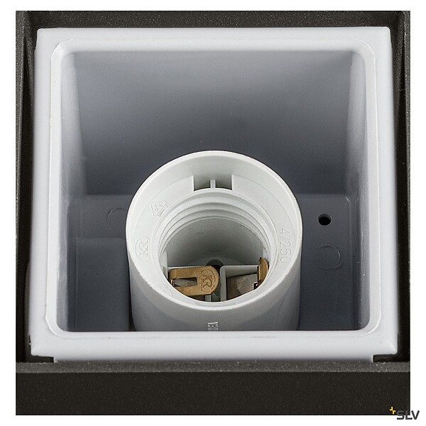 SLV - Borne extérieure SLV GRAPHIT 90, carré, anthracite, E27, 11W - Hauteur 90 cm - large