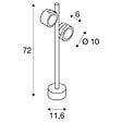 SLV - Borne extérieure SLV SITRA 360 SPIKE simple, anthracite, GX53/TCR-TSE, 9 W - vignette