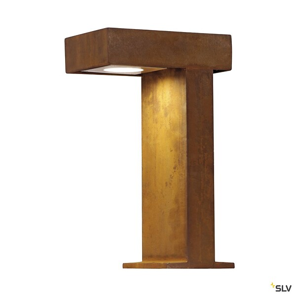 SLV - Borne extérieure SLV RUSTY® PATHLIGHT, fonte rouillée, GX53/TCR-TSE, 9W - large