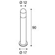 SLV - Borne extérieure SLV C-POL, anthracite, E27, 24W max, IP54 - vignette