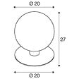 SLV - Borne extérieure GLOO PURE 27 anthracite, E27, 23W - Hauteur 27 cm - vignette