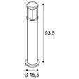 SLV - Borne extérieure SLV OTOS GLAS, anthracite, E27, 15W max, IP43 - vignette